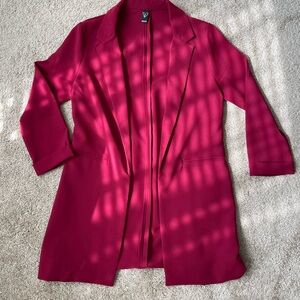 Windsor Women’s Wine Red Spring Fall Boyfriend Blazer Coat Unlined